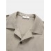 Mens Multi Utility Pocket Solid Color Cotton Short Sleeve Shirts